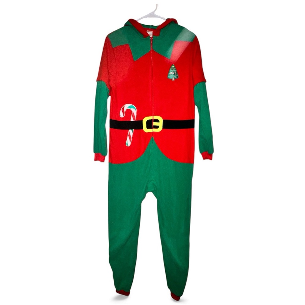 Cat & Jack Christmas Elf Long Sleeve Union Suit Size 16 Youth